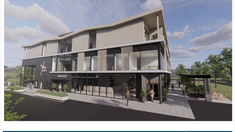 Fasadar Loen Base Skisseprosjekt Side 4 fra nordvest ill Sportsol arkiteter