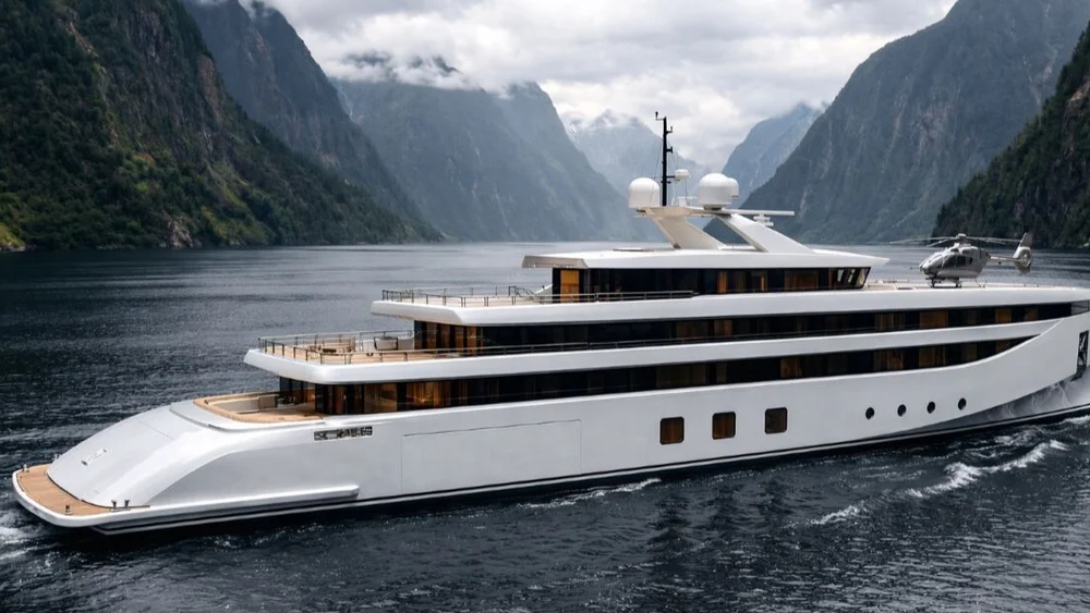 Yacht Illustrasjon Green Yard Kleven