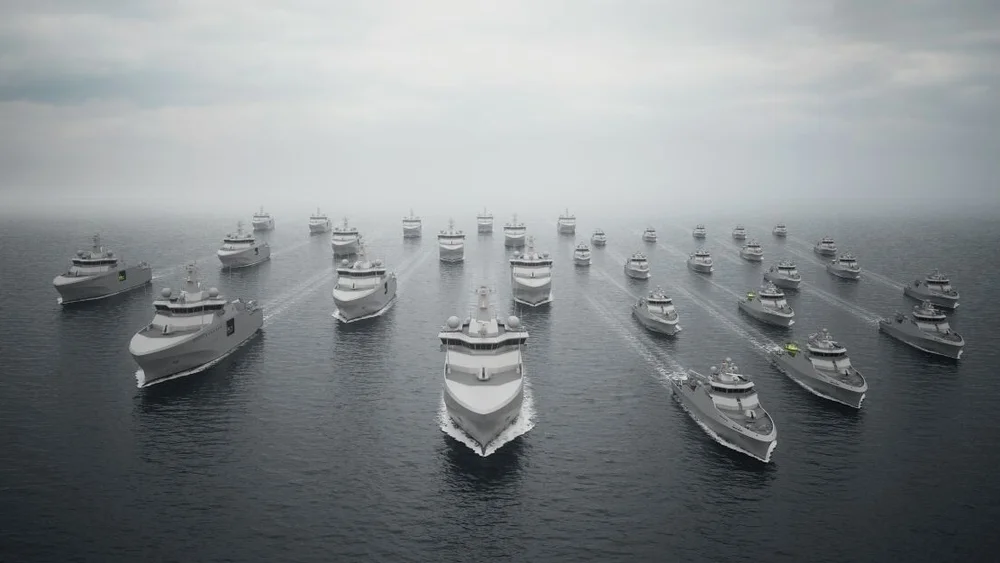 Standardiserte fartoy illustrasjon salt ship design kongsberg